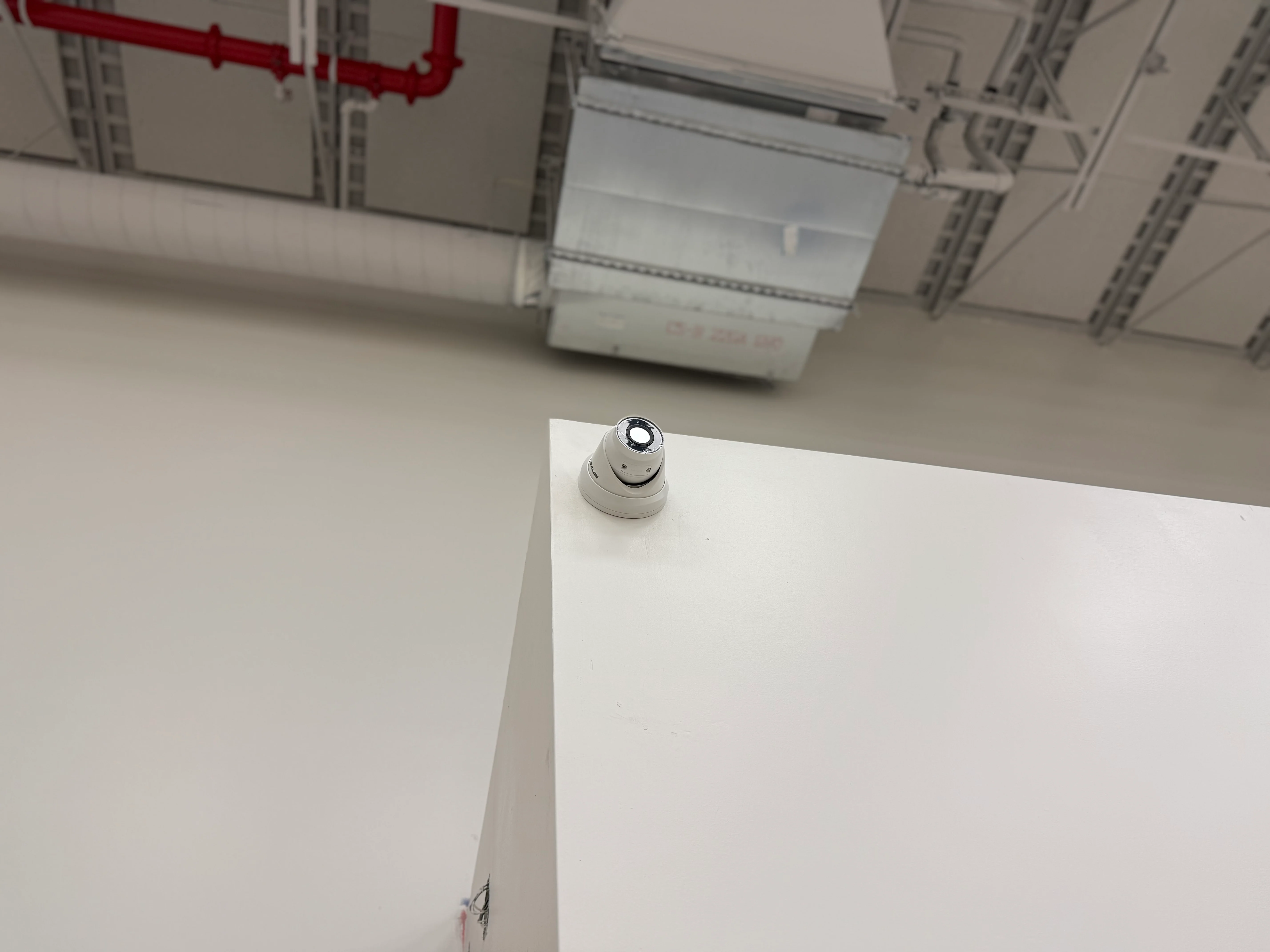 Hidden camera installation in elevator lobby